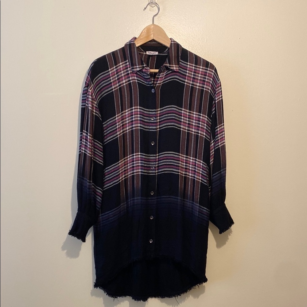 Splendid Multicolor Striped Rayon Long Shirt. Size XS